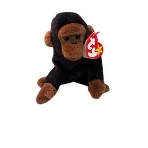 Ty Beanie Baby Congo the Gorilla Black Brown Plush Retired 1996 Vintage Toy 4160